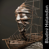 Bronzový „Bludný Holanďan“ od akademického sochára Daniela Janece MgA.